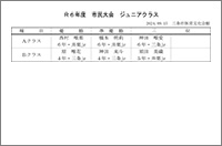 第20回三条市民スポーツ大会バドミントン大会ジュニアクラス入賞者