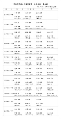 「三条市合併20周年記念」協会杯争奪バドミントン大会結果入賞者